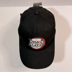 NWT Demon Slayer Kimetsu No Yaiba Anime Black Logo Snapback Cap Hat